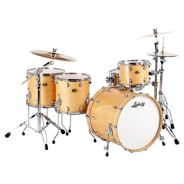 Open Box Ludwig Centennial Dragster 4 Piece Shell Pack Level 1 Natural