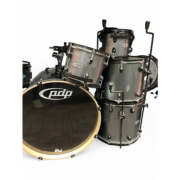 PDP by DW Used PDP by DW 8 Piece DOUBLE DRIVE Gray Drum Kit