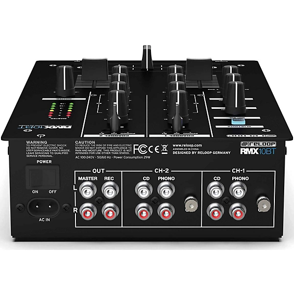 Reloop RMX 10BT Compact Bluetooth DJ Mixer Level 1 L79996004000000.gc