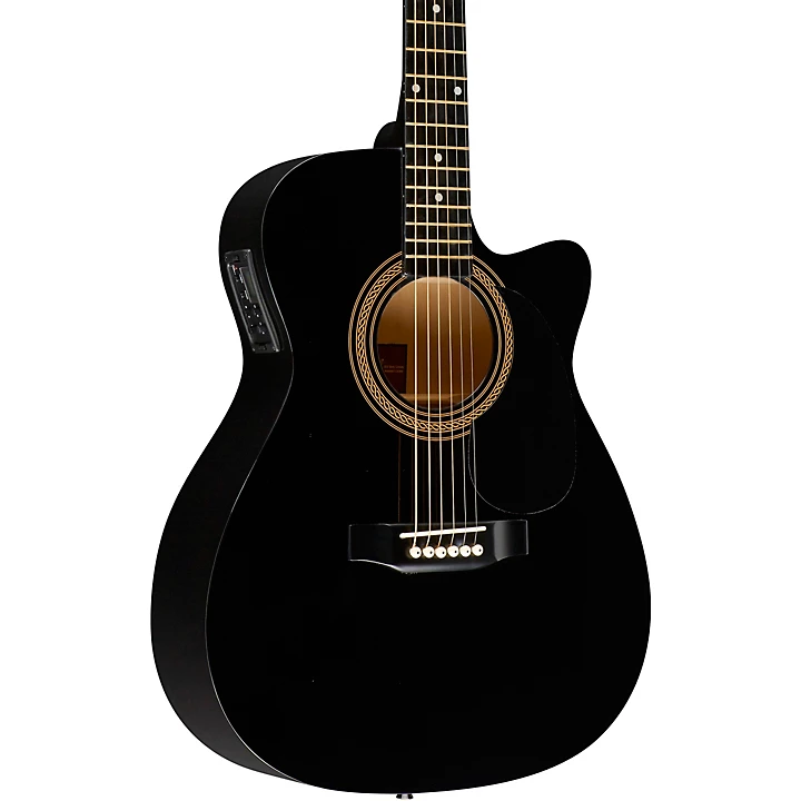 Rogue RA 090 Concert Cutaway Acoustic Electric Guitar Black