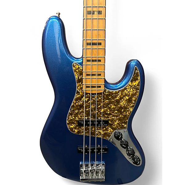 Used 2021 Fender American Ultra Jazz Bass Blue Electric Bass Guitar
