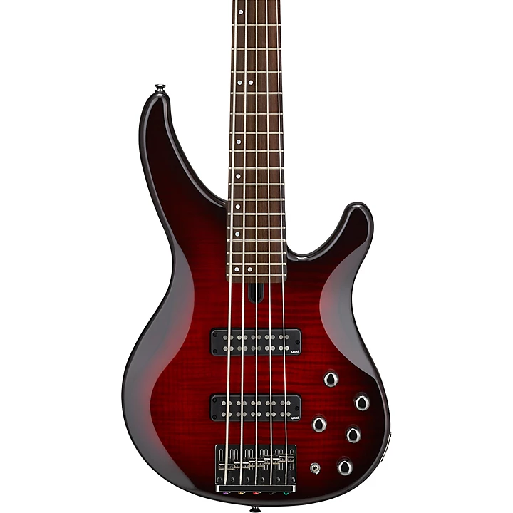 Yamaha TRBX605FM 5 String Electric Bass Guitar Dark Red Burst