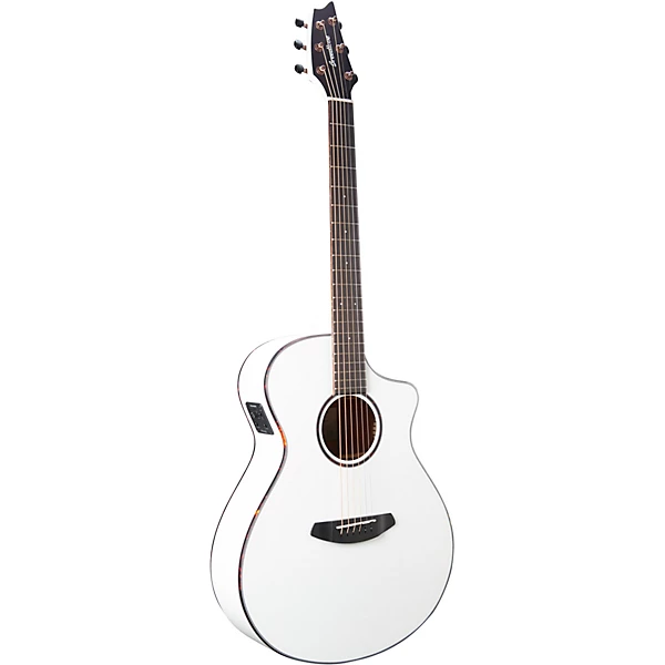 Breedlove Discovery Spruce Mahogany Concert Acoustic Electric Guitar Satin White