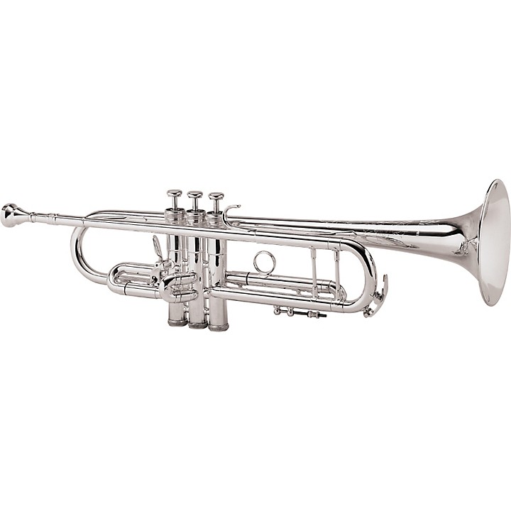 King 2055 Silver Flair Series Bb Trumpet Level 2 2055T Silver 1st Valve Thumb Trigger