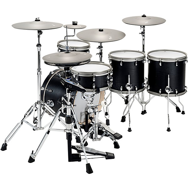 5X Acoustic Designed Electronic Drum Set Black Oak Wrap