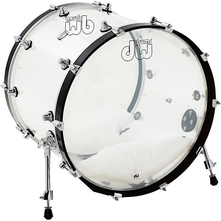 Design Series Acrylic Bass Drum with Chrome Hardware 22 x