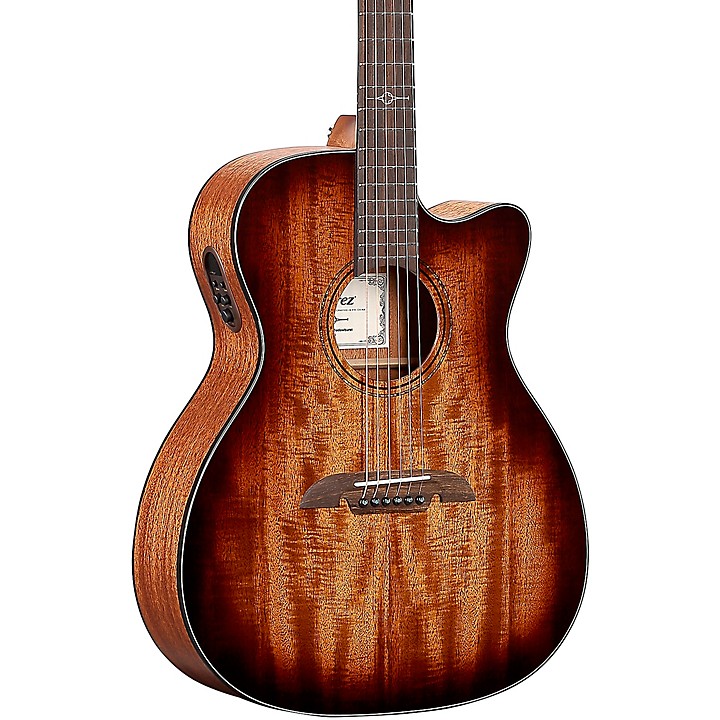Alvarez AF66CE Folk OM Acoustic Electric Guitar Shadow Burst