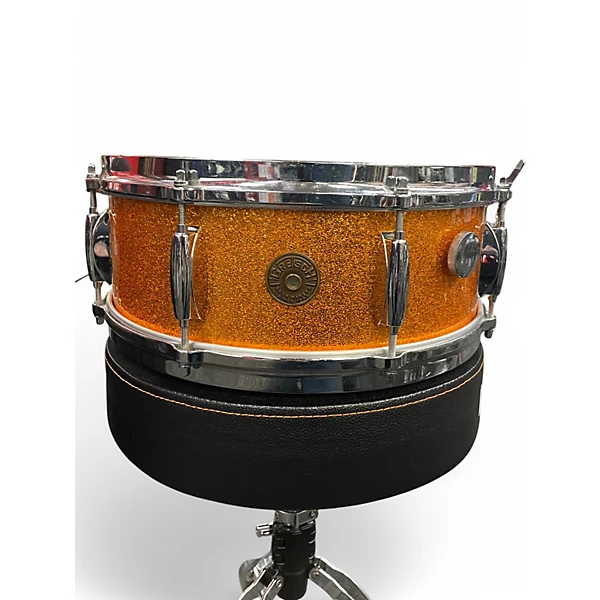 Gretsch Drums Used Gretsch Drums 5X14 68 ROUND BADGE ORANGE SPARKLE Drum.gc