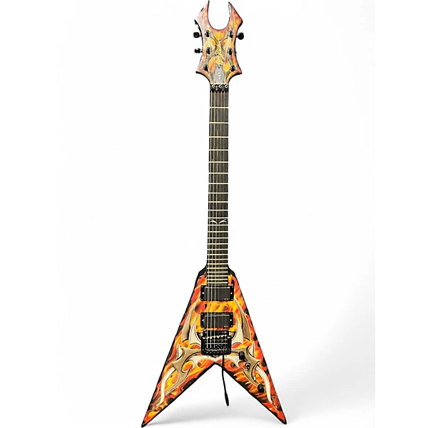 BC Rich Used BC Rich Kerry King Signature V with Kahler Tremolo Flame Solid Body Electric Guitar.gc