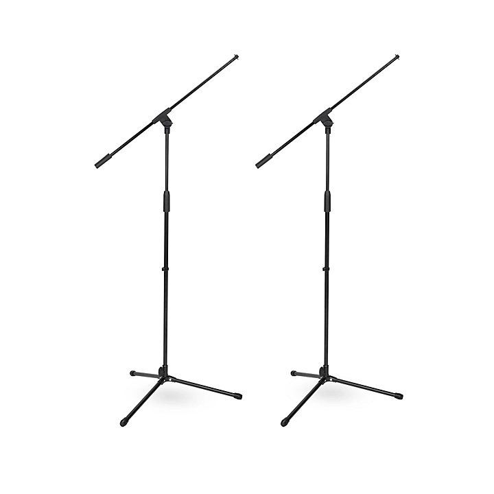 MG100B Tripod Boom Microphone Stand 2 Pack Black