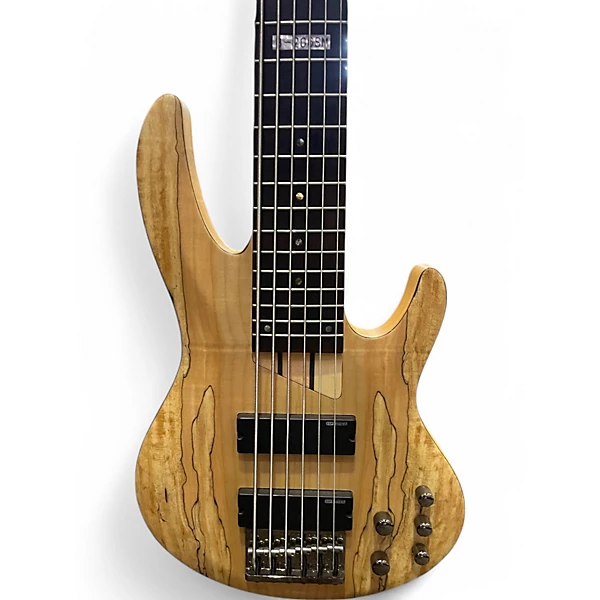 ESP Used ESP LTD B206SM 6 String SPALTED MAPLE Electric Bass Guitar