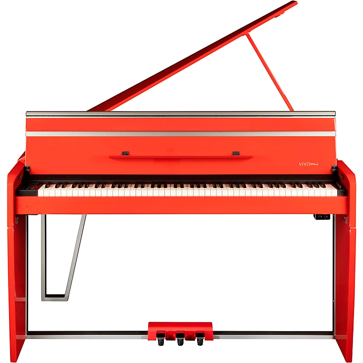 VIVO H10MG Digital Mini Grand Piano Polished Dark Red