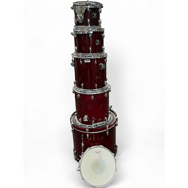 Gretsch Drums Used Gretsch Drums 6 Piece Catalina Maple Wine Red Drum Kit.gc