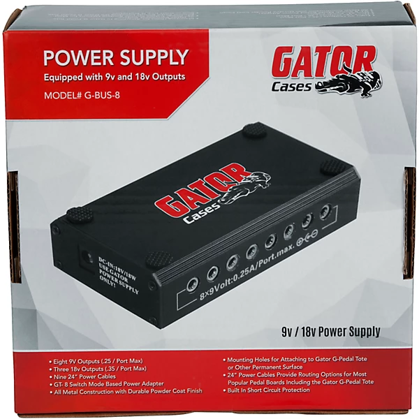 G Bus 8 US Pedal Board Power Supply