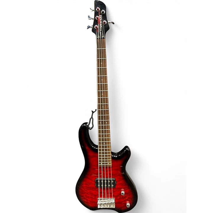 Used Fernandes TREMOR RED Electric Bass Guitar