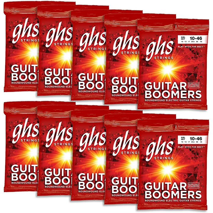 Boomers Light Roundwound Electric Guitar Strings 10 Pack
