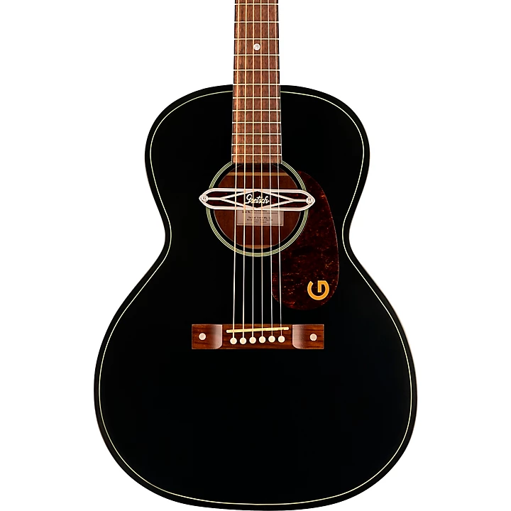 Deltoluxe Concert Acoustic Electric Guitar Black Top