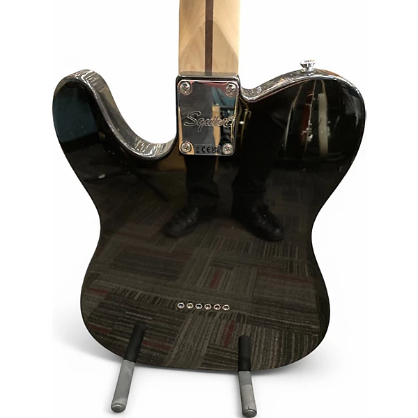 Used Squier Limited Edition Affinity Series Telecaster Thinline Metallic Black Hollow Body Electric Guitar
