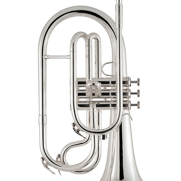 KMP411 Performance Series F Marching Mellophone Silver plated