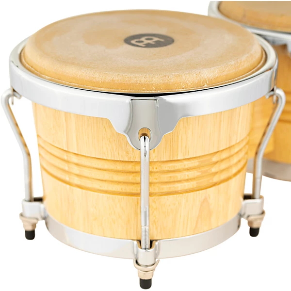 MEINL Rubber Wood Bongos with Chrome Hardware Natural