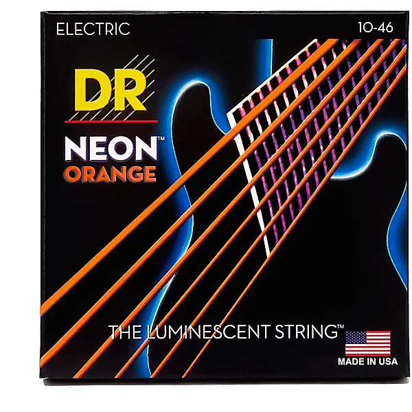 NEON Hi Def Orange SuperStrings Medium Electric Guitar Strings