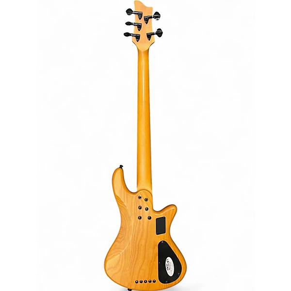 Used Schecter Guitar Research Stiletto Session 5 Natural Electric Bass Guitar