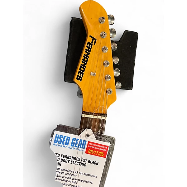 Fernandes Used Fernandes FST Left handed Black Solid Body Electric Guitar.gc