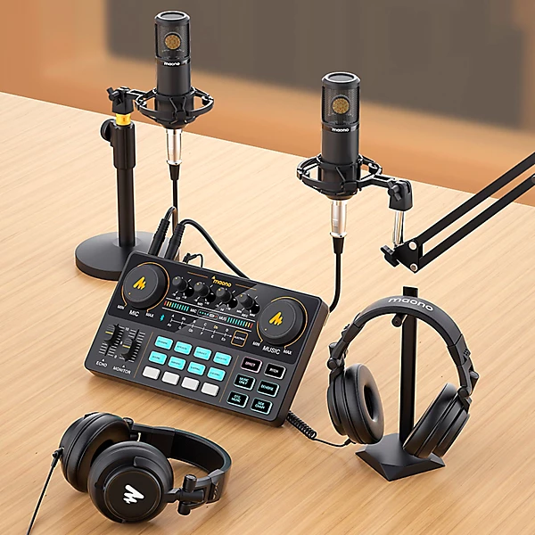 maono MAONOCASTER Lite Portable All In One Podcast Production Studio Level 1 L88136004000000.gc