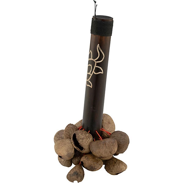 Pearl Pangi Nut Shaker with Bamboo Handle