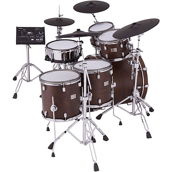 VAD716 V Drums Acoustic Design Electronic Drum Kit Satin Walnut Finish