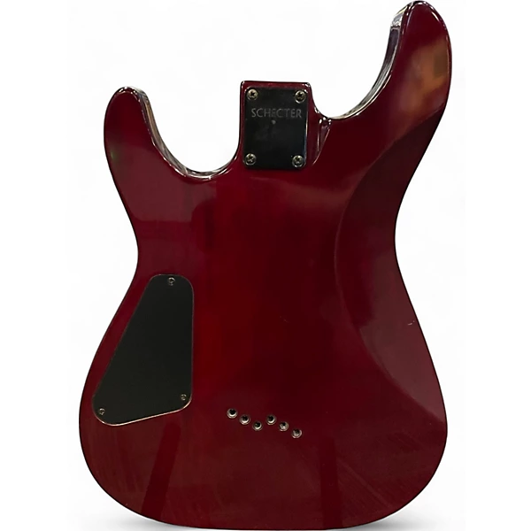 Used Schecter Guitar Research Gryphon Limited Edition Crimson Red Trans Solid Body Electric Guitar