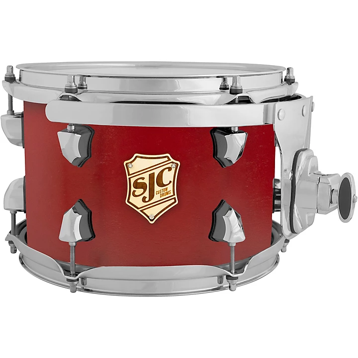 SJC Drums Tour Series Add On Rack Tom with Chrome Hardware 10 x 7 in. Tuscan Red