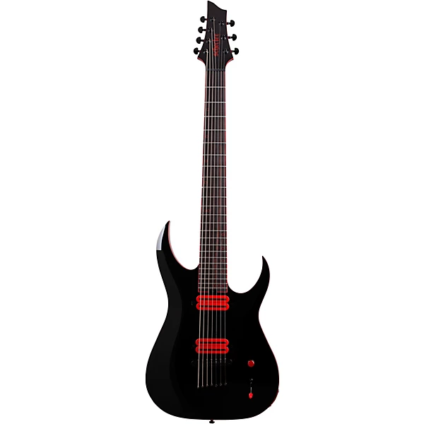 Sunset 7 Red Dawn Electric Guitar Gloss Black