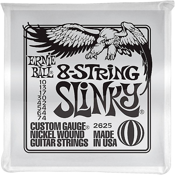 8 String Slinky Electric Guitar Strings 10 74