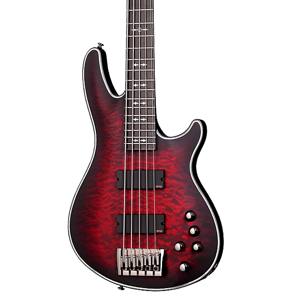 Hellraiser Extreme 5 Electric Bass Guitar Satin Crimson Red Burst
