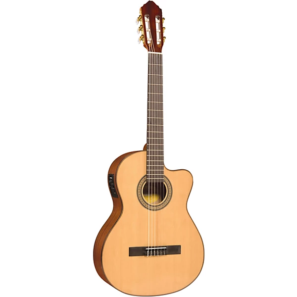 Lucero LC150SCE Nylon String Classical Acoustic Electric Guitar Pack Natural