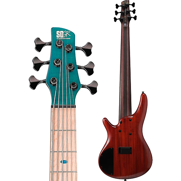 Premium SR1426B 6 String Electric Bass Guitar Caribbean Green Low Gloss