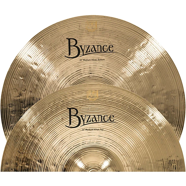 MEINL Byzance Medium Hi Hat Brilliant Cymbals 14 in.