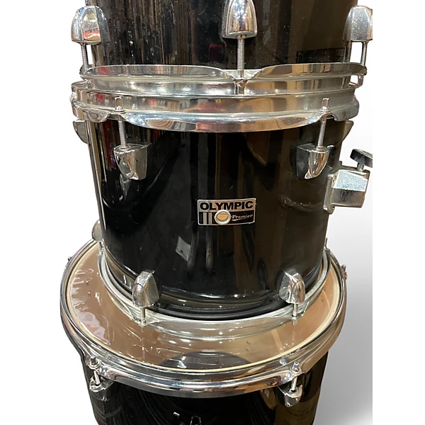 Premier Used Premier 5 Piece OLYMPIC Black Drum Kit.gc