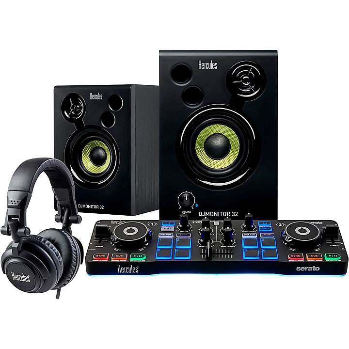 Hercules DJ DJStarter Kit with Controller Speakers and Headphones Level 1 L48485004000000.gc