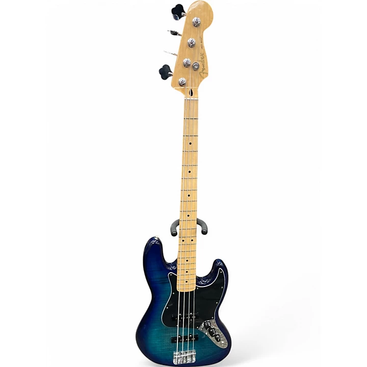 Used 2021 Fender Player Plus Jazz Bass Plus Top Blue Burst Electric Bass Guitar