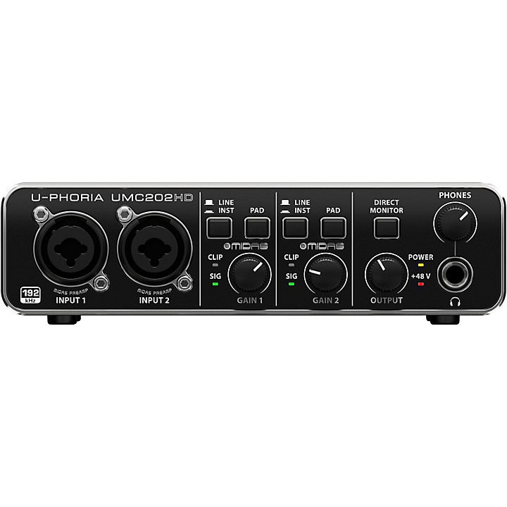 Behringer U PHORIA UMC202HD Audiophile 2x2 24 Bit