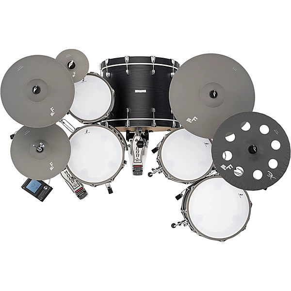 7X Acoustic Designed Electronic Drum Set Black Oak Wrap