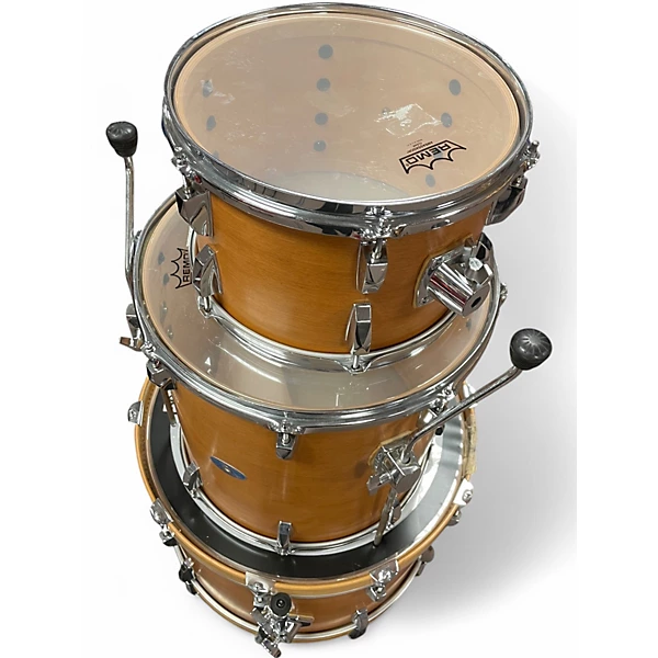 PRECISION DRUM CO Used PRECISION DRUM CO 3 Piece Keller Maple Natural Drum Kit.gc