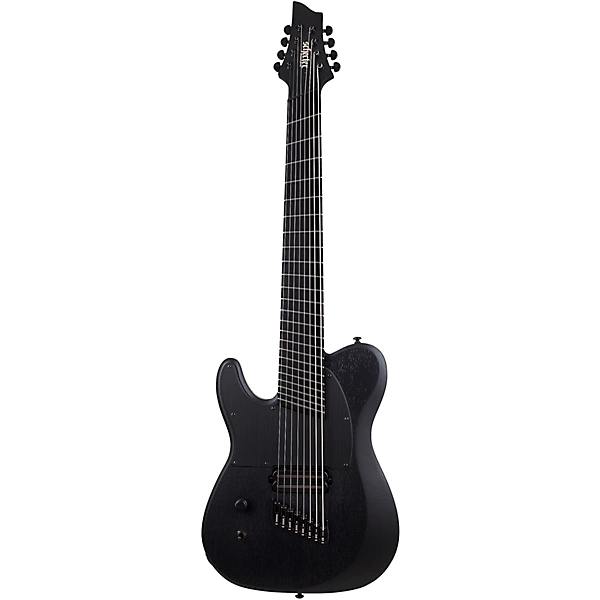 Schecter Guitar Research PT 8 MS Black Ops Left Handed Electric Guitar Satin Black Open Pore