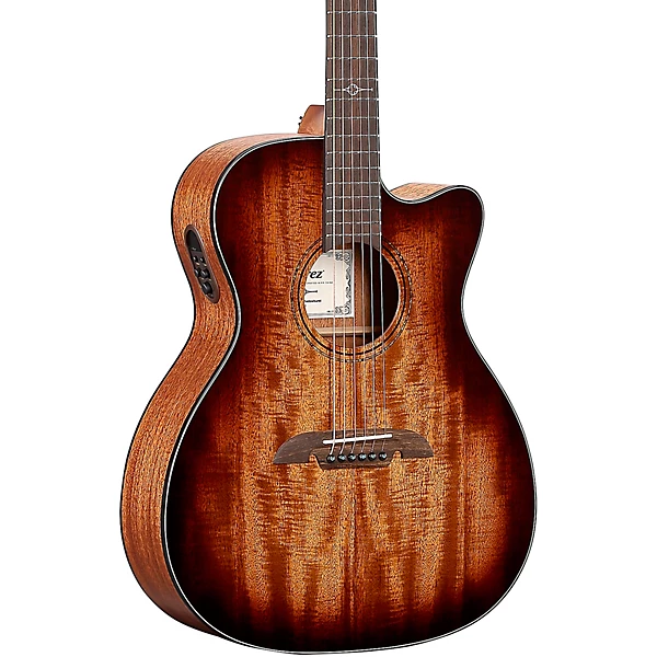 Alvarez AF66CE Folk OM Acoustic Electric Guitar Shadow Burst