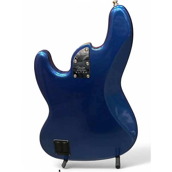 Used 2021 Fender American Ultra Jazz Bass Blue Electric Bass Guitar