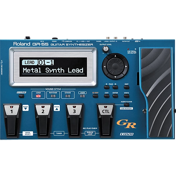 Roland GR 55 Guitar Synthesizer Level 2 Black With GK 3 Divided Pickup