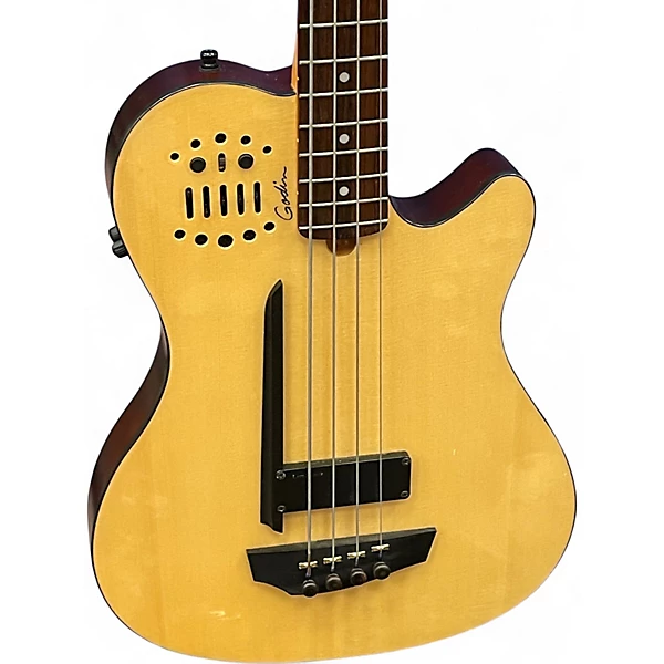 Used Godin A4 ULTRA  Natural Electric Bass Guitar