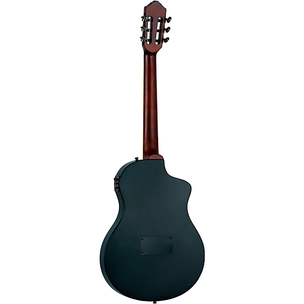 RTPSTD Left Handed Nylon String Acoustic Electric Guitar Satin Black